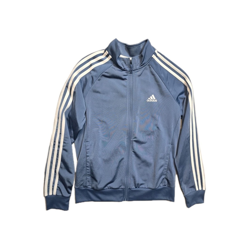 Adidas Women's Primegreen Essentials Warm Up Jacket Blue M NWT